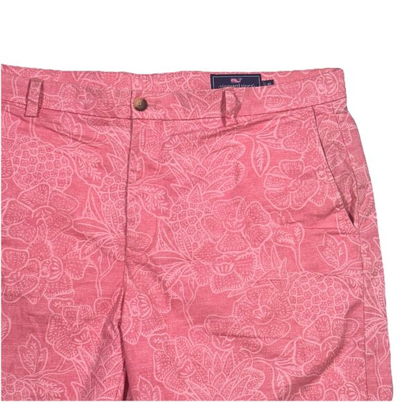 Vineyard Vines Shorts Mens Sz 40 Pink Floral Breaker Short 9 in Inseam Tropical - Picture 4 of 10